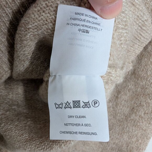 J Crew Shawl Collar Sweater Womens Size Medium Beige Neutral 100% Lambswool Knit - Picture 6 of 10